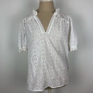 Decker White Eyelet Shirt